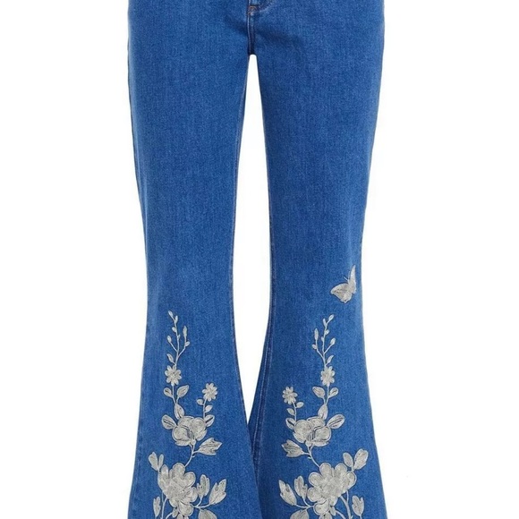 Gucci Embroidered High-rise Flared Jeans - Mid denim 24 new - Picture 3 of 12